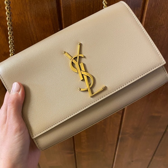 Yves Saint Laurent Handbags - Deep Beige/Tan Small Kate YSL bag